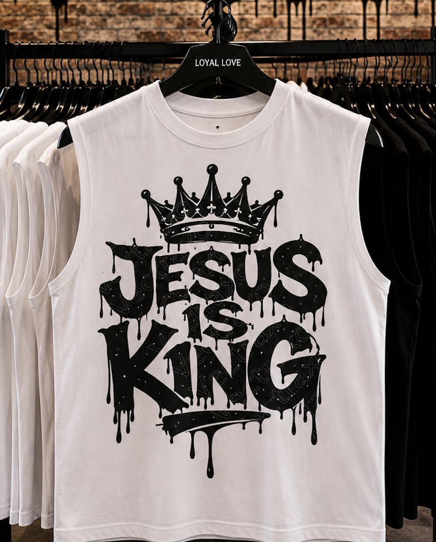 Jesus is King sleeveless T-shirt