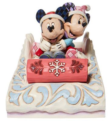 DISNEY - Sledding Sweethearts - Statuette Enesco &#39;11,5x10cm&#39;