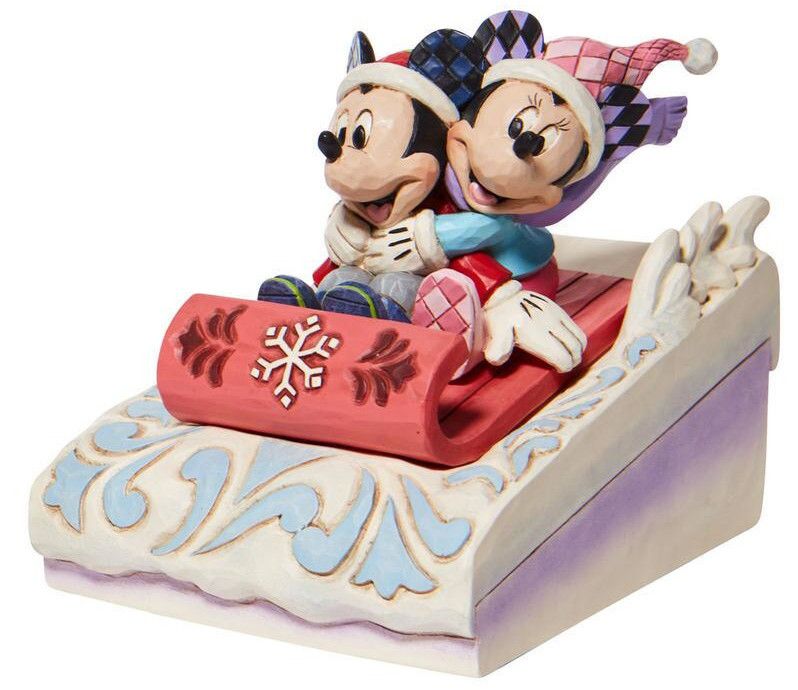 DISNEY - Sledding Sweethearts - Statuette Enesco &#39;11,5x10cm&#39;