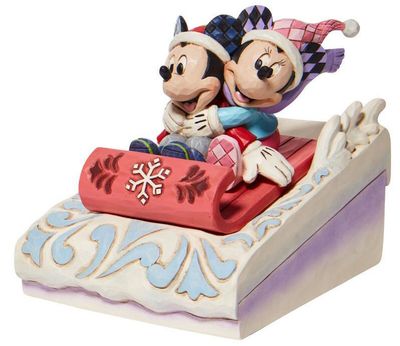 DISNEY - Sledding Sweethearts - Statuette Enesco &#39;11,5x10cm&#39;