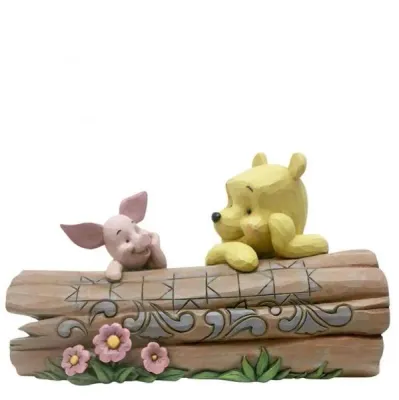 DISNEY Traditions - Porcinet et Winnie - On a Log - &#39;10x12x16&#39;