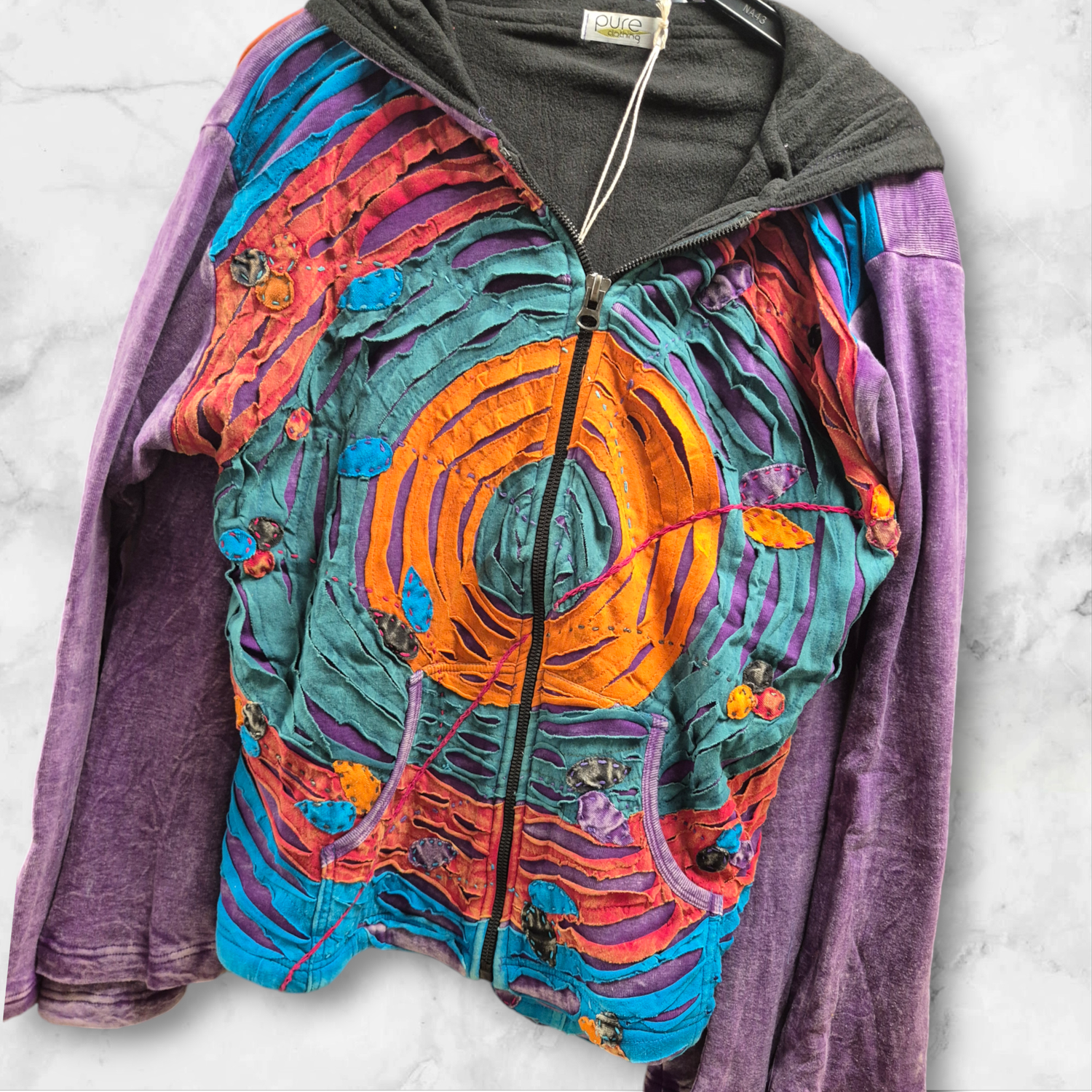 Paars uniek vest met fleece