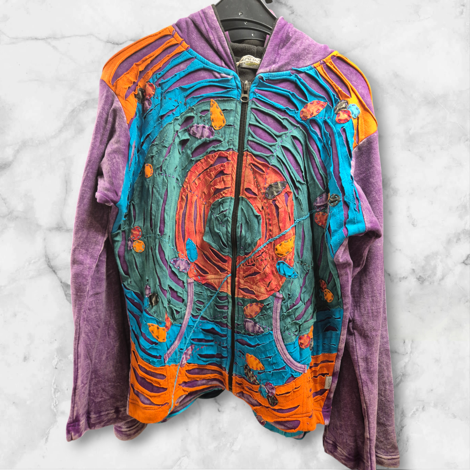 Hip vest uit nepal paars