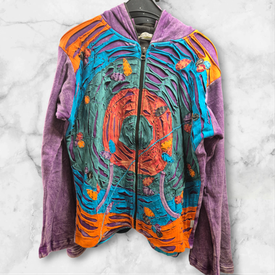 Hip vest uit nepal paars