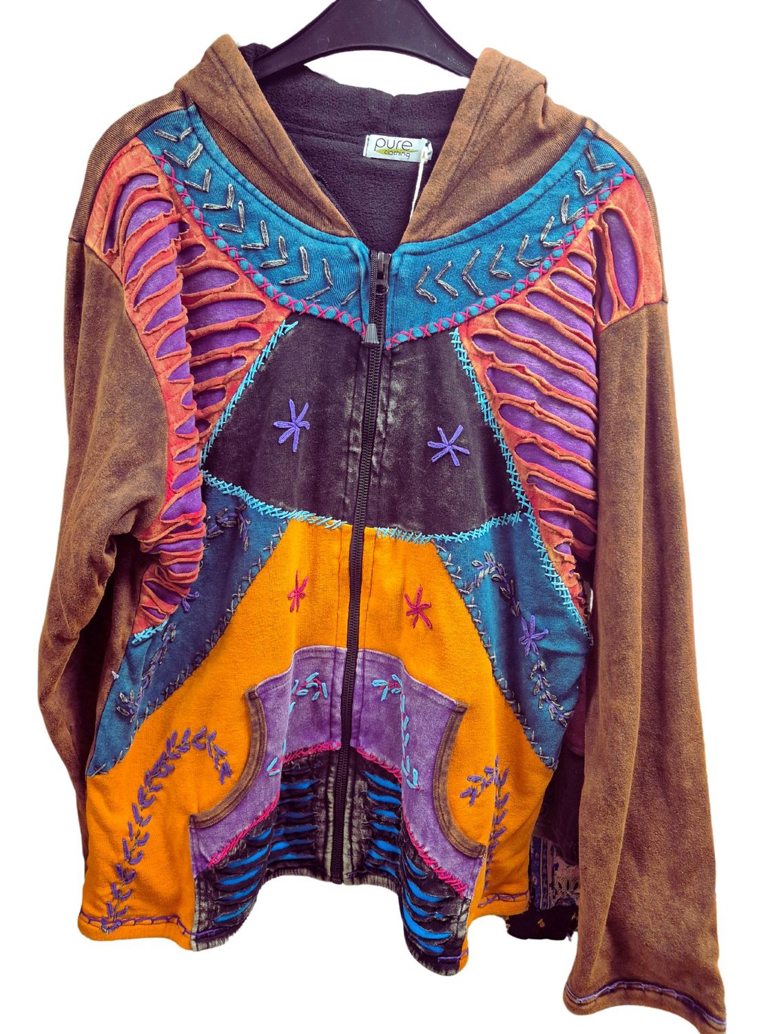 Nepal hippie fleece vest xxl