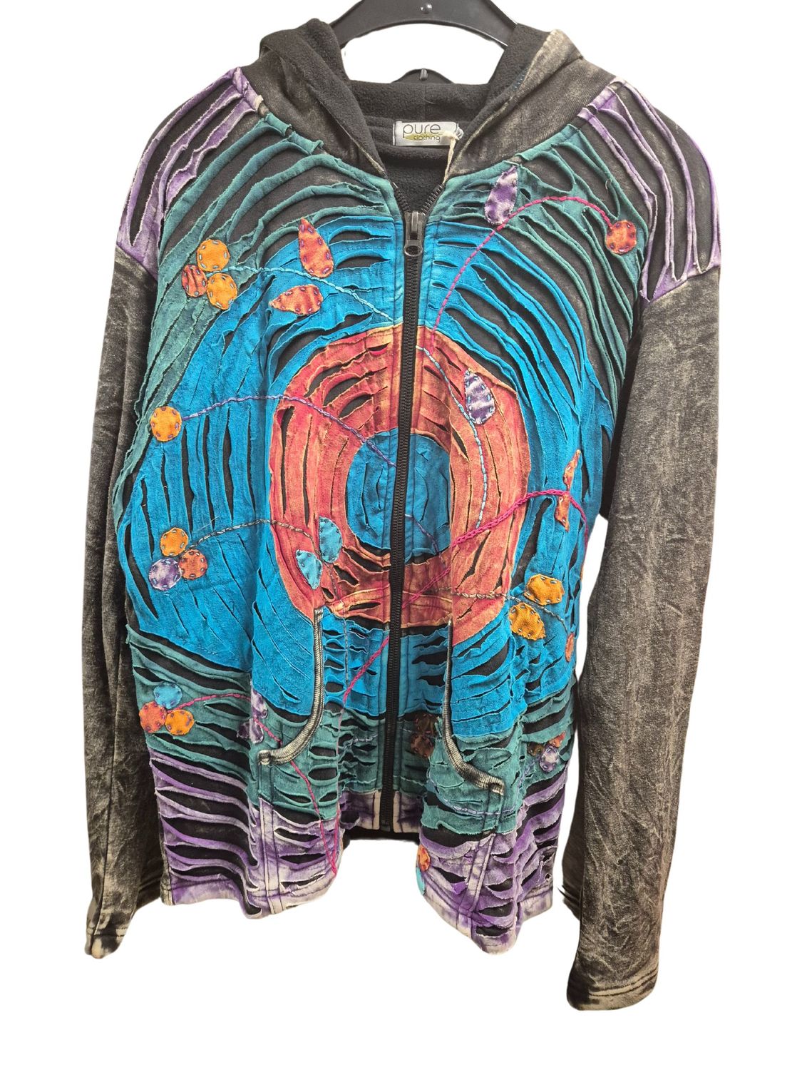 Grijs hippie kleding fleece vest xxl