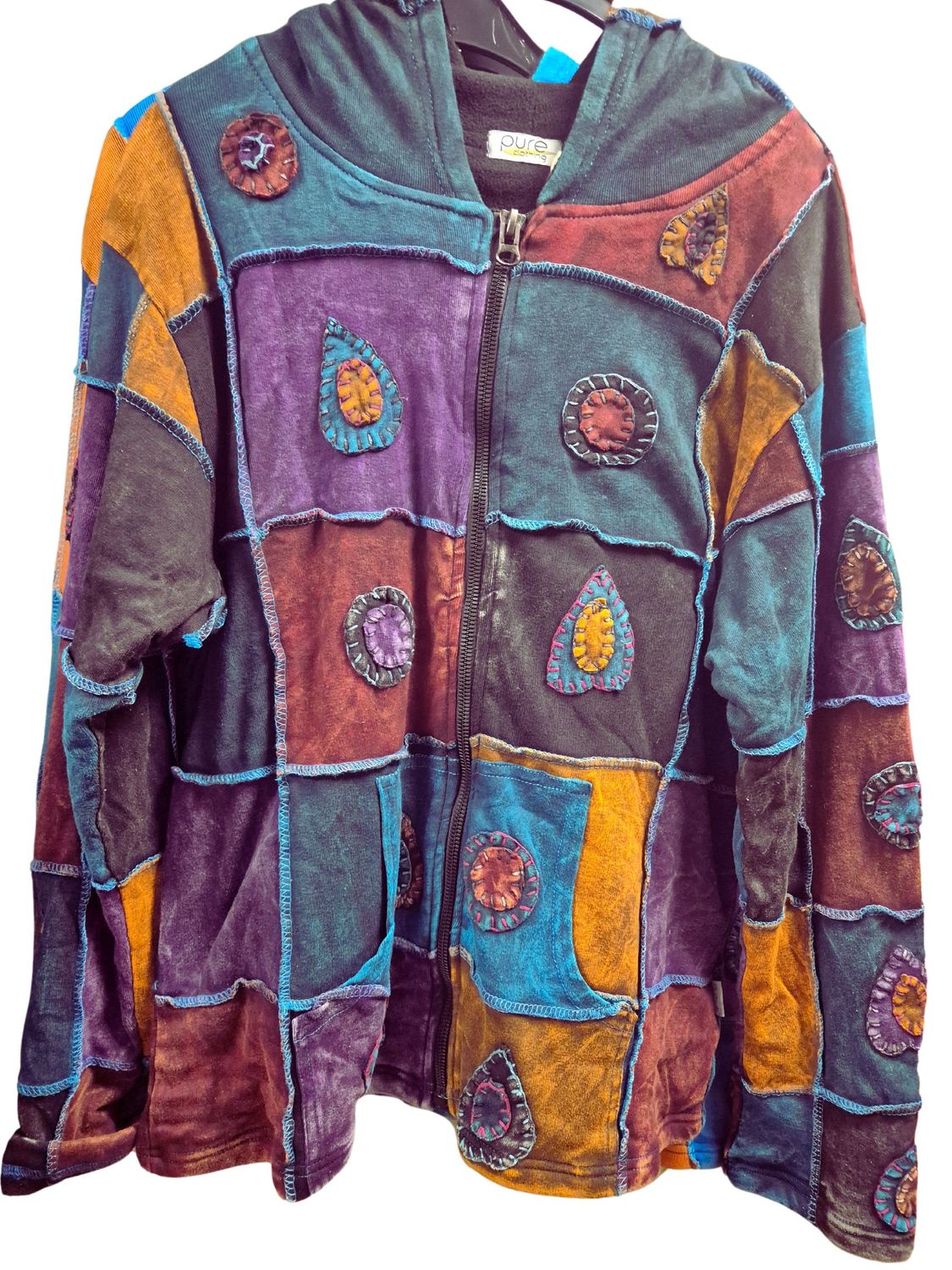 Hippie kleding fleece jas xxl