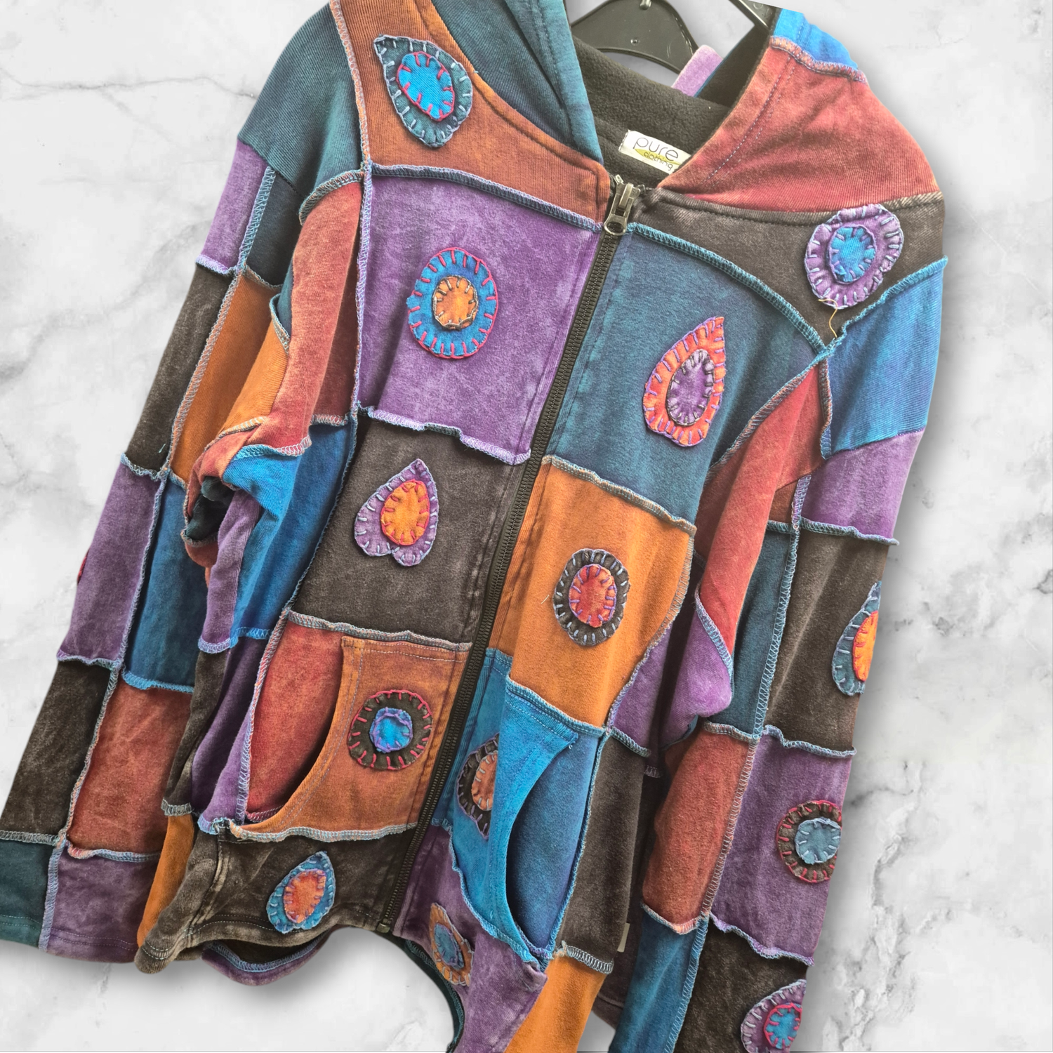 Geblokt hippie kleding vest