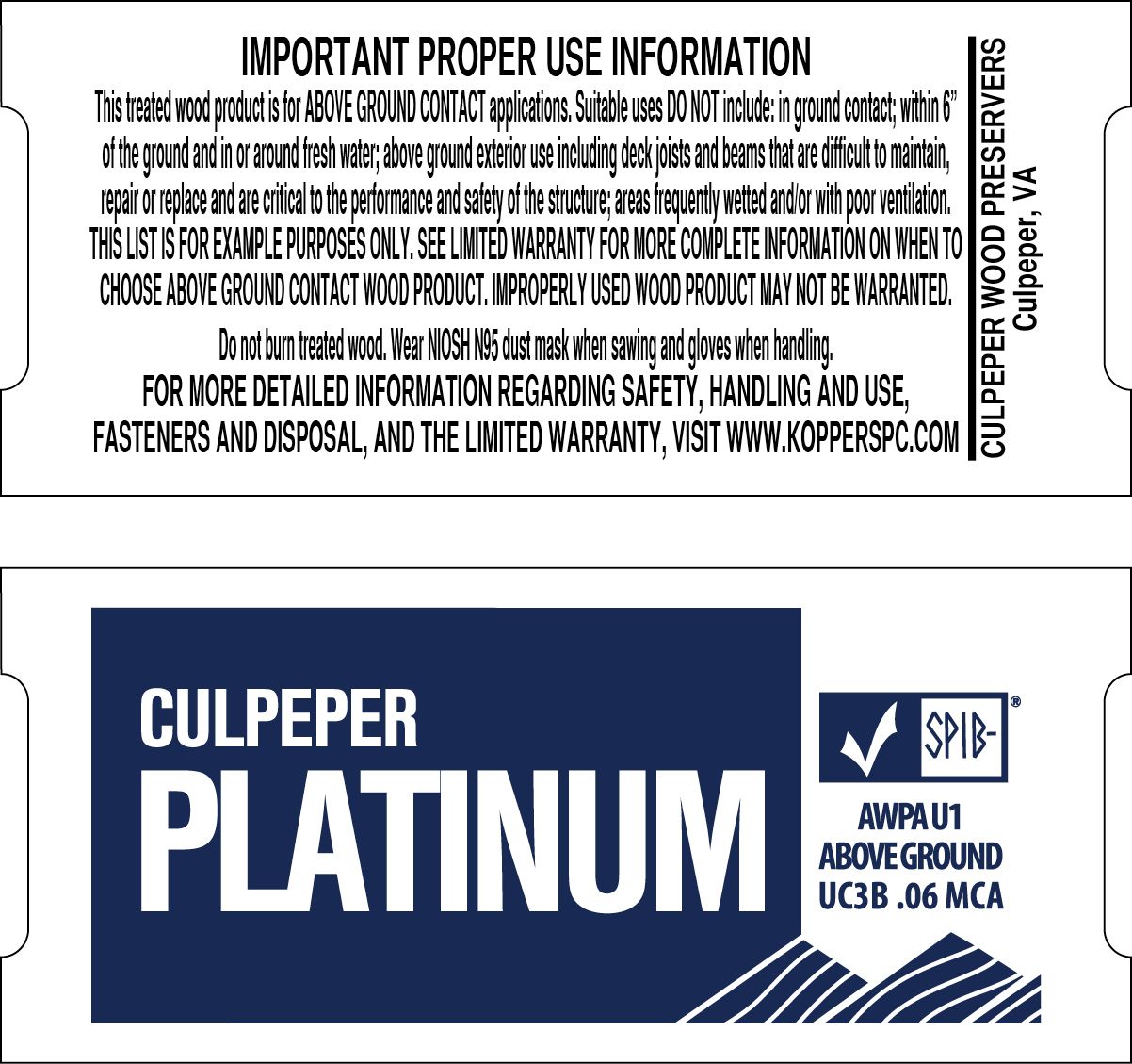 TAG #35 Platinum MCA .06 Above Ground