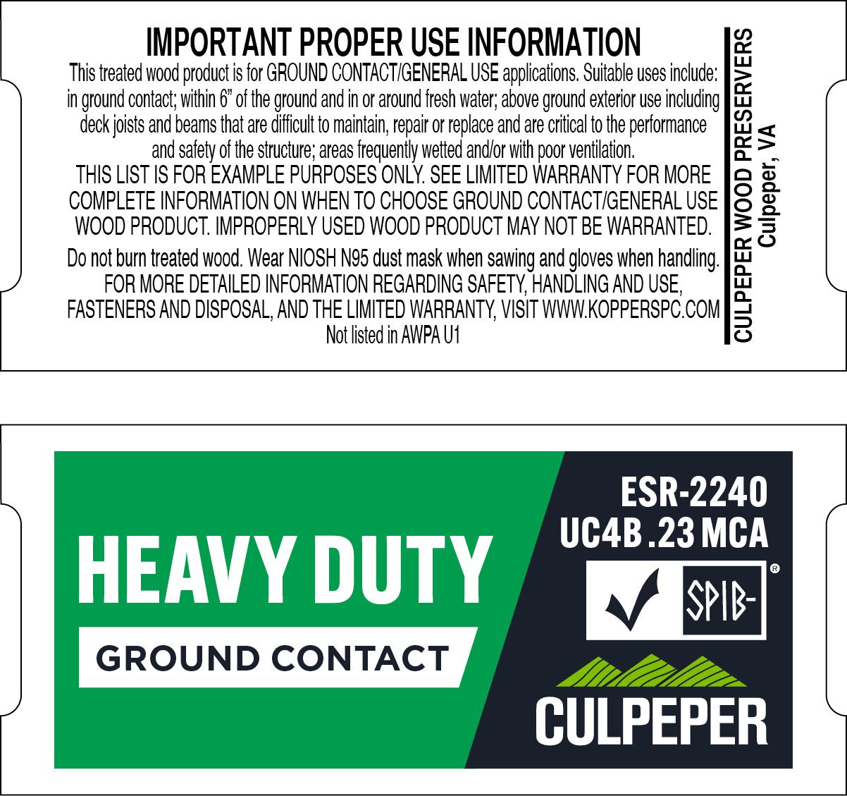 TAG #82 Heavy Duty MCA .23 Ground Contact