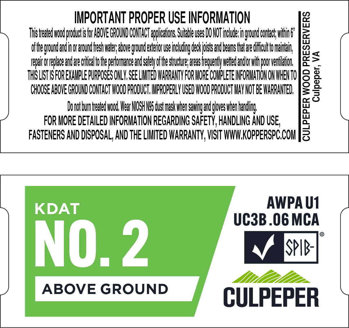 TAG #3 No 2 KDAT MCA .06 Above Ground
