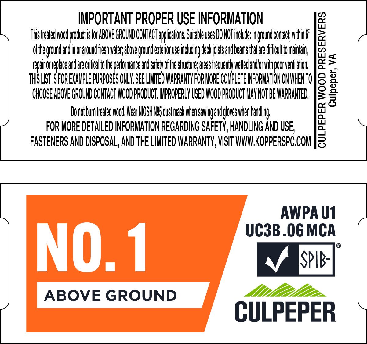 TAG #11 No. 1 MCA .06 Above Ground