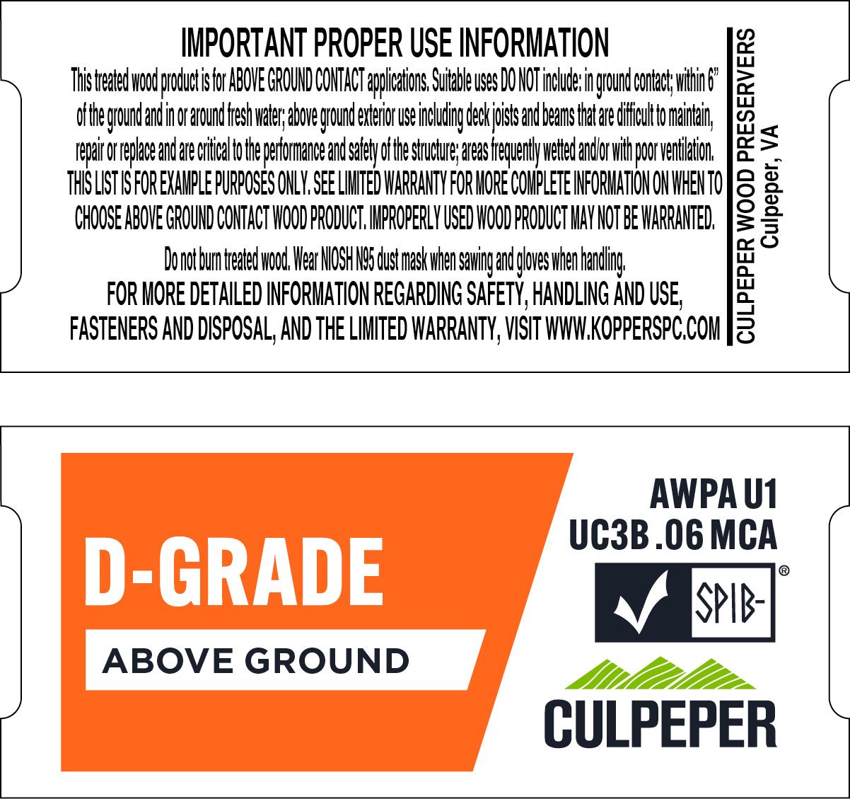 TAG #19 D-Grade MCA .06 Above Ground