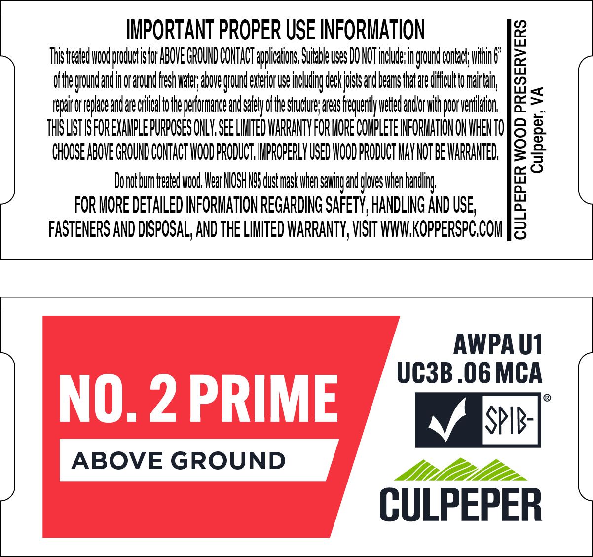 TAG #23 No. 2 Prime MCA .06 Above Ground