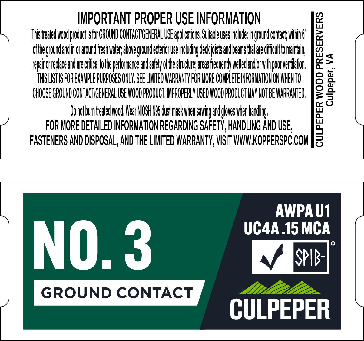 TAG #10 No. 3 MCA .15 Ground Contact