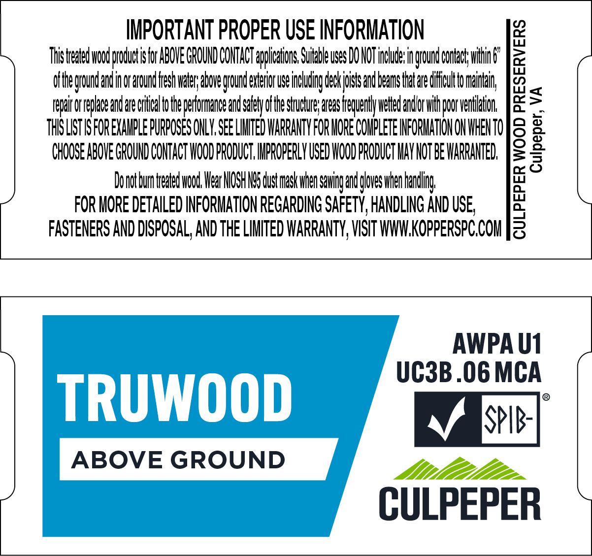 TAG #47 TruWood MCA .06 Above Ground
