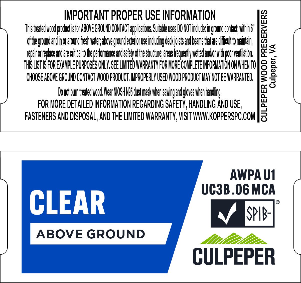 TAG #55 Clear MCA .06 Above Ground