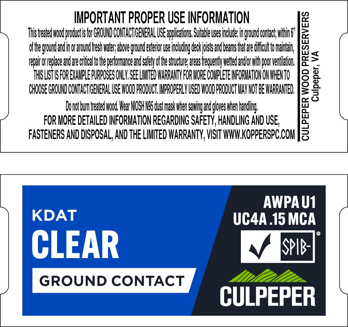 TAG #58 Clear KDAT MCA .15 Ground Contact