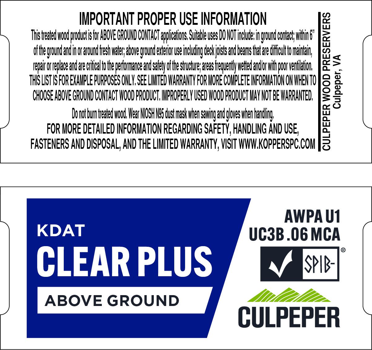 TAG #61 Clear Plus KDAT MCA .06 Above Ground