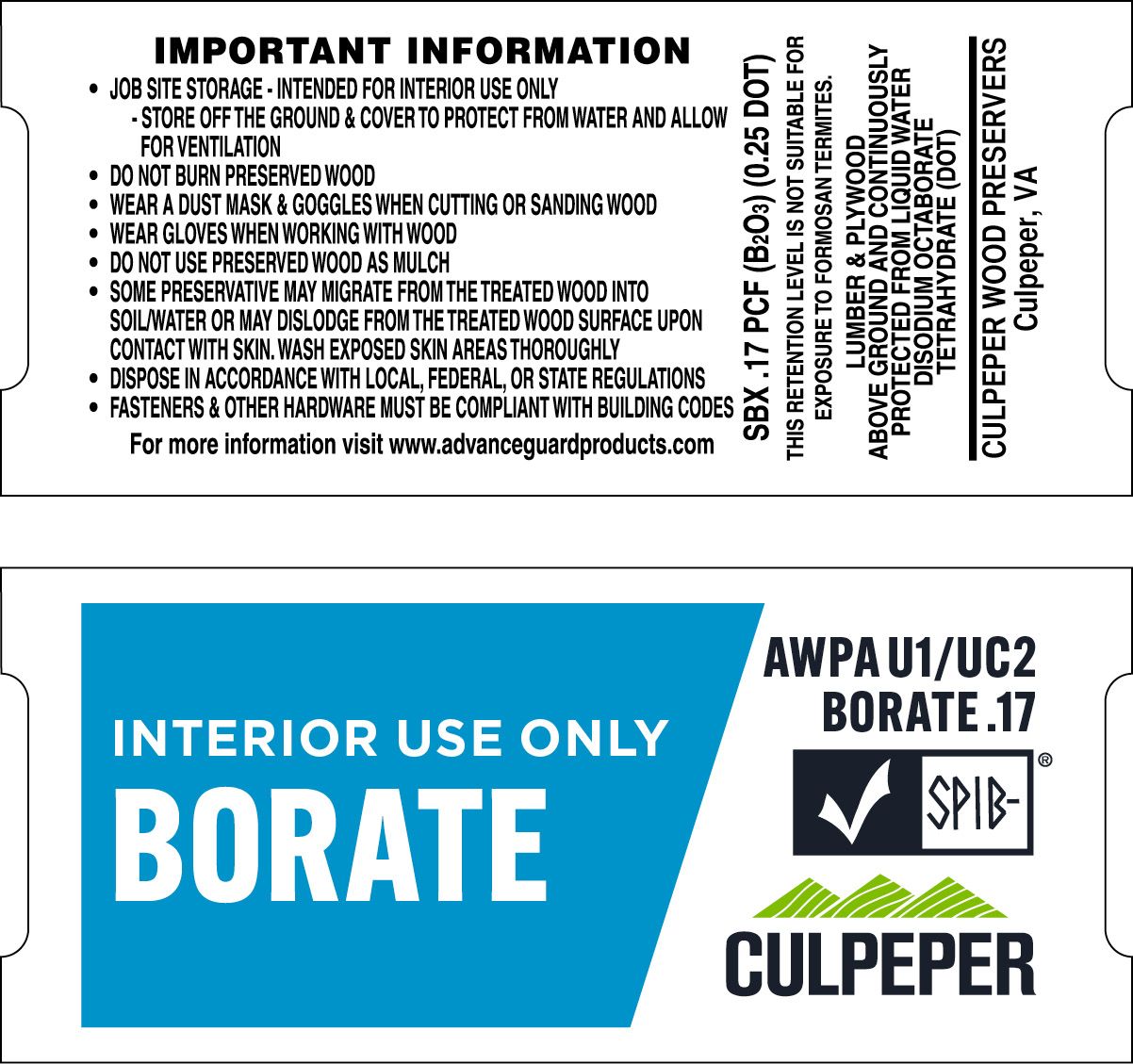 TAG #71 BORATE .17 Above Ground