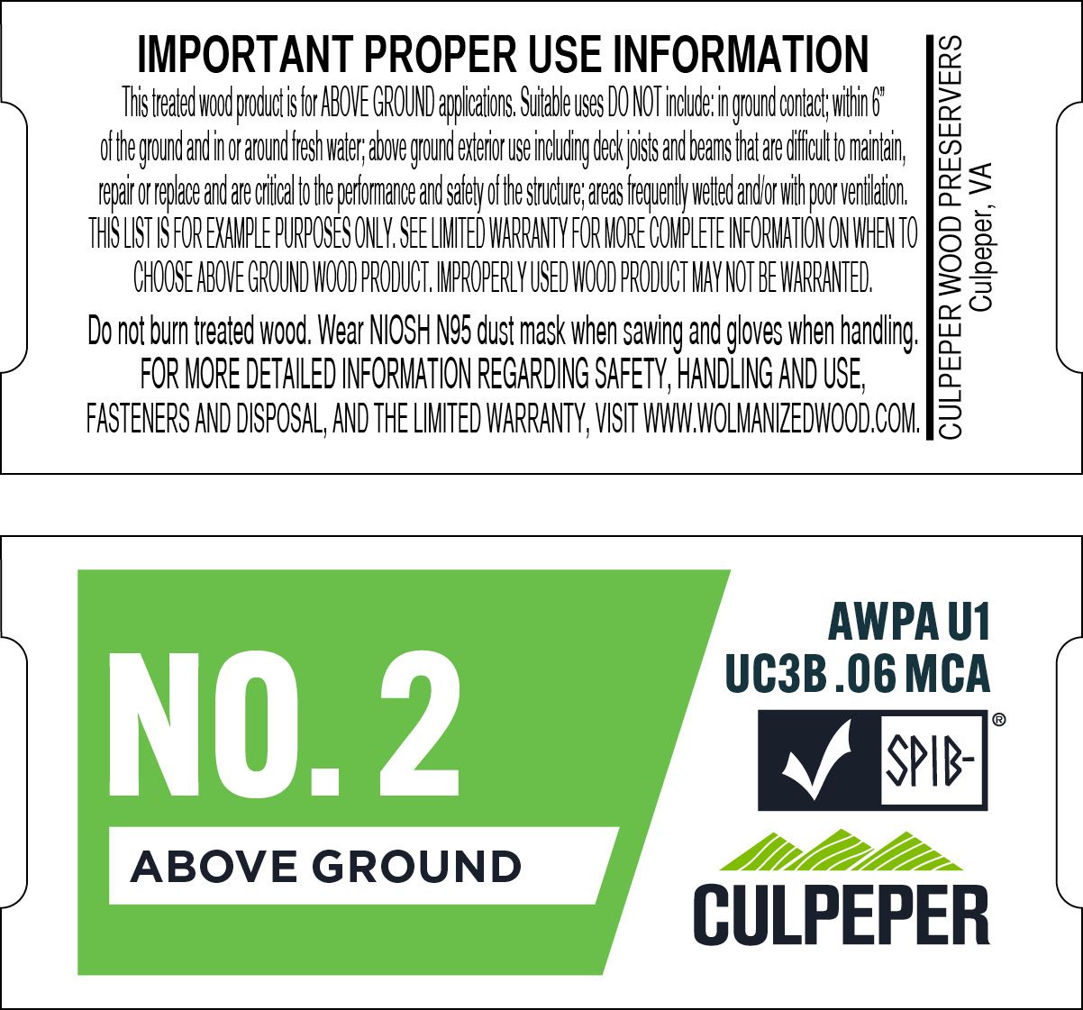 TAG 91 No 2 MCA .06 Above Ground