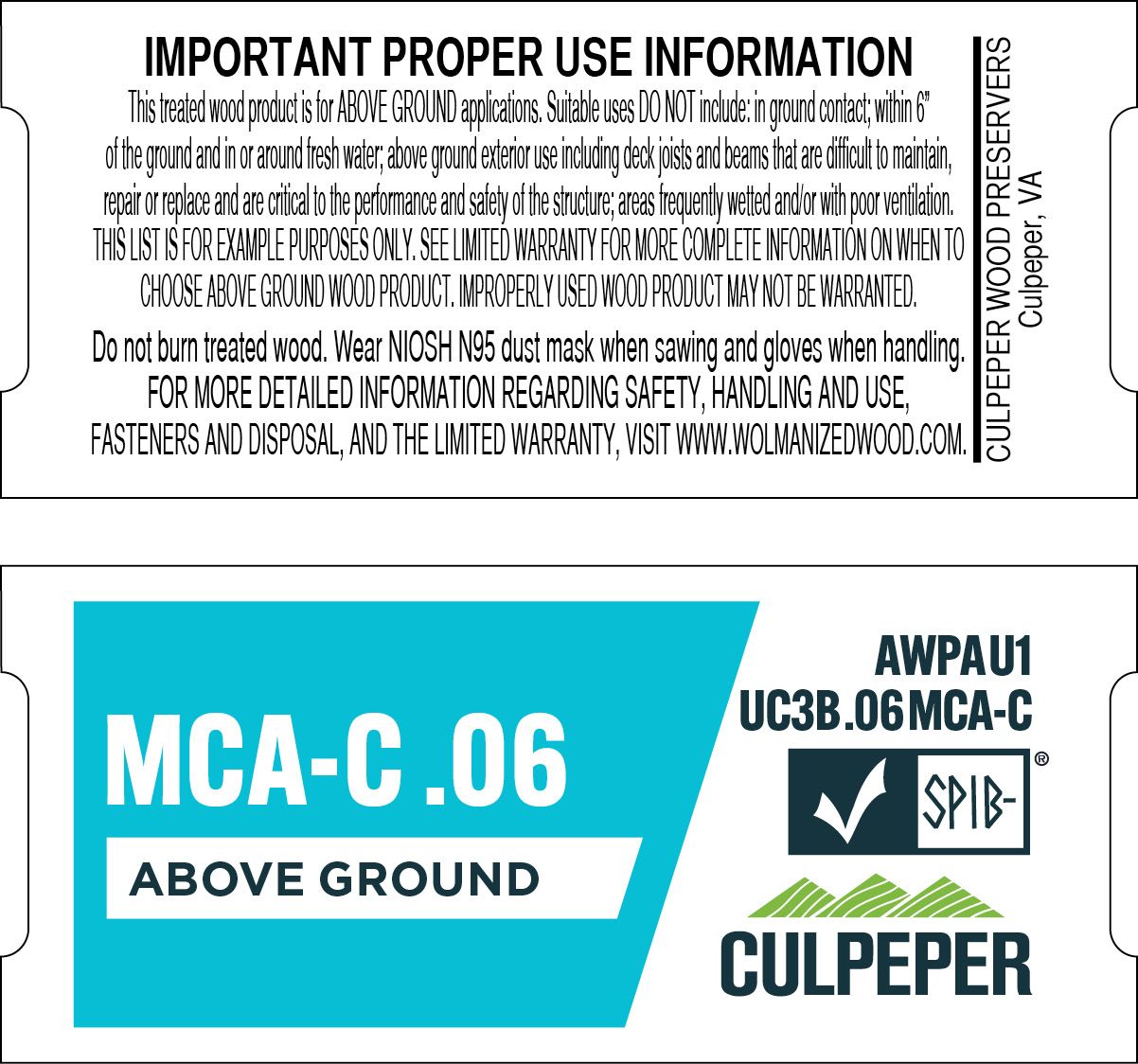 TAG 87 MCA-C 0.06 pcf Above Ground