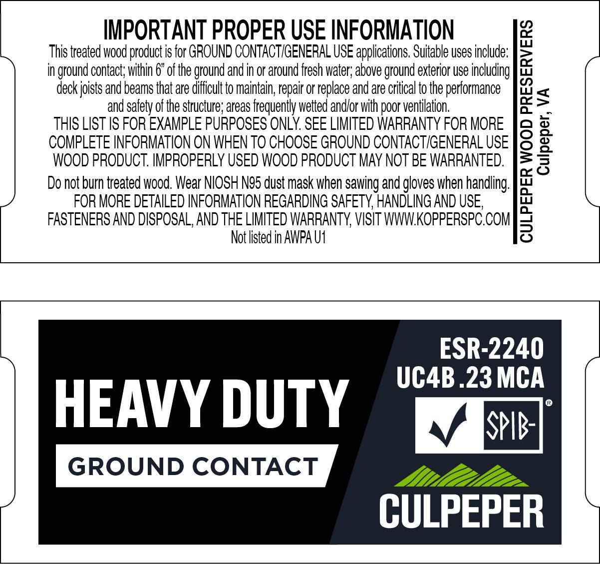 TAG #82 Heavy Duty MCA .23 Ground Contact