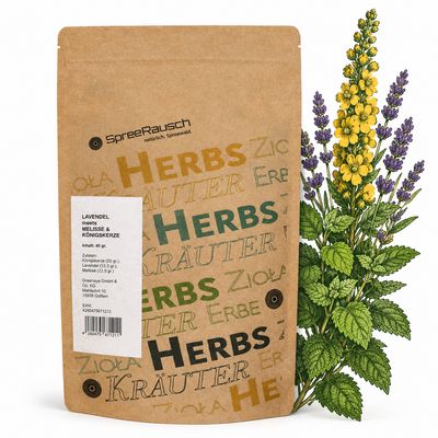 LAVENDEL meets MELISSE & KÖNIGSKERZE – Kräuterblend, 45 g
