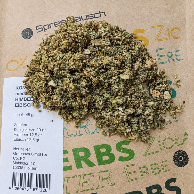 KÖNINGSKERZE meets, HIMBEER &amp; EIBISCH - 45 gr. - mild &amp; fruchtig-weicher Kräuterblend