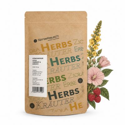 KÖNINGSKERZE meets, HIMBEER & EIBISCH - 45 gr. - mild & fruchtig-weicher Kräuterblend