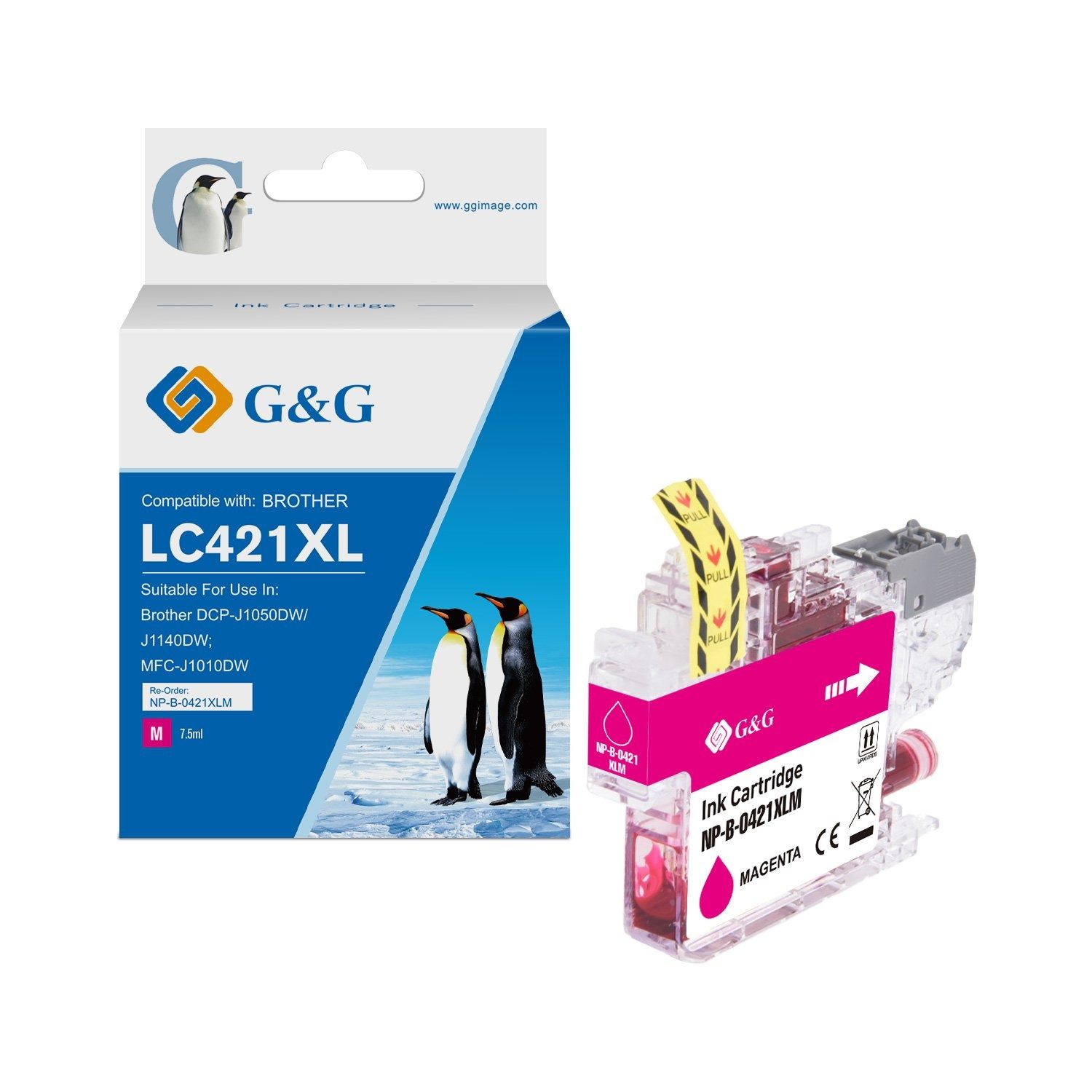 Brother LC 421 XL High Capacity Compatible Ink Cartridge Magenta