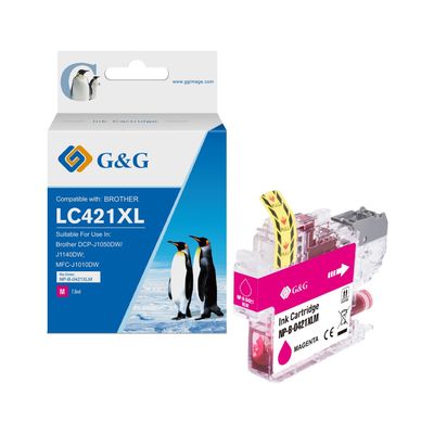 Brother LC 421 XL High Capacity Compatible Ink Cartridge Magenta