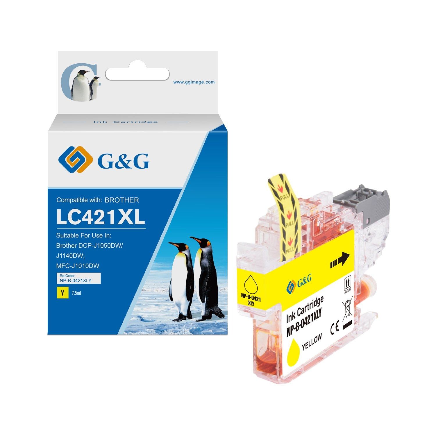 Brother LC421 XL Compatible Ink Cartridge Yellow