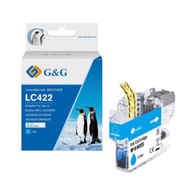 Compatible Brother LC 422 Cyan Ink Cartridge