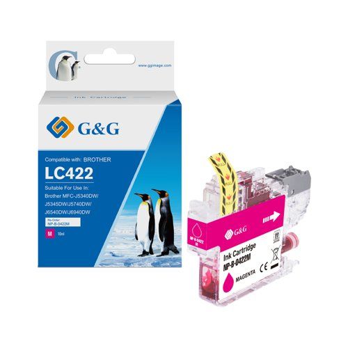 Compatible Brother LC 422 Magenta Ink Cartridge