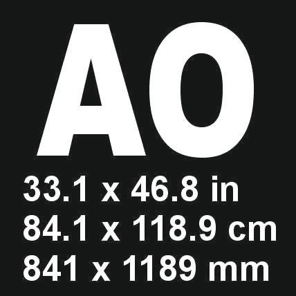 A0 Mono plan print