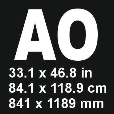 A0 Mono plan print