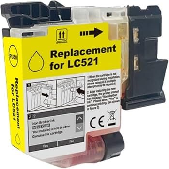 Brother LC521 Compatible Ink Cartridge Yellow