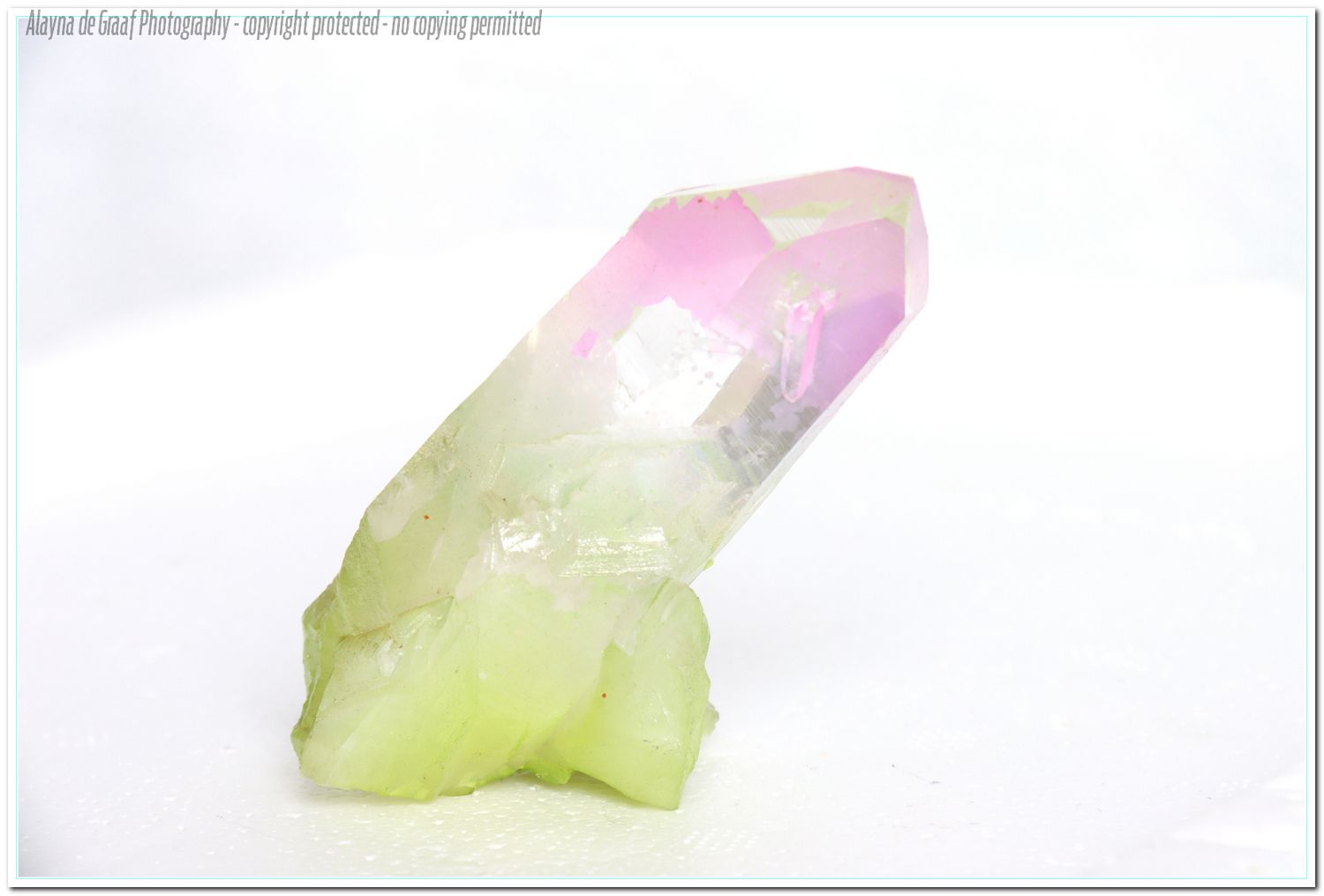 Clear Quartz (heat treated to watermelon colour)