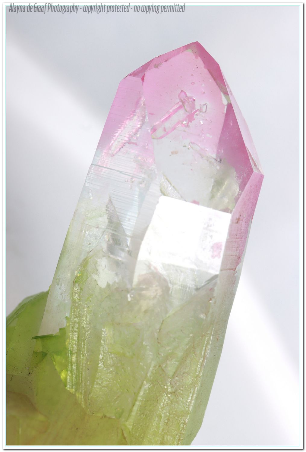 Clear Quartz (heat treated to watermelon colour)