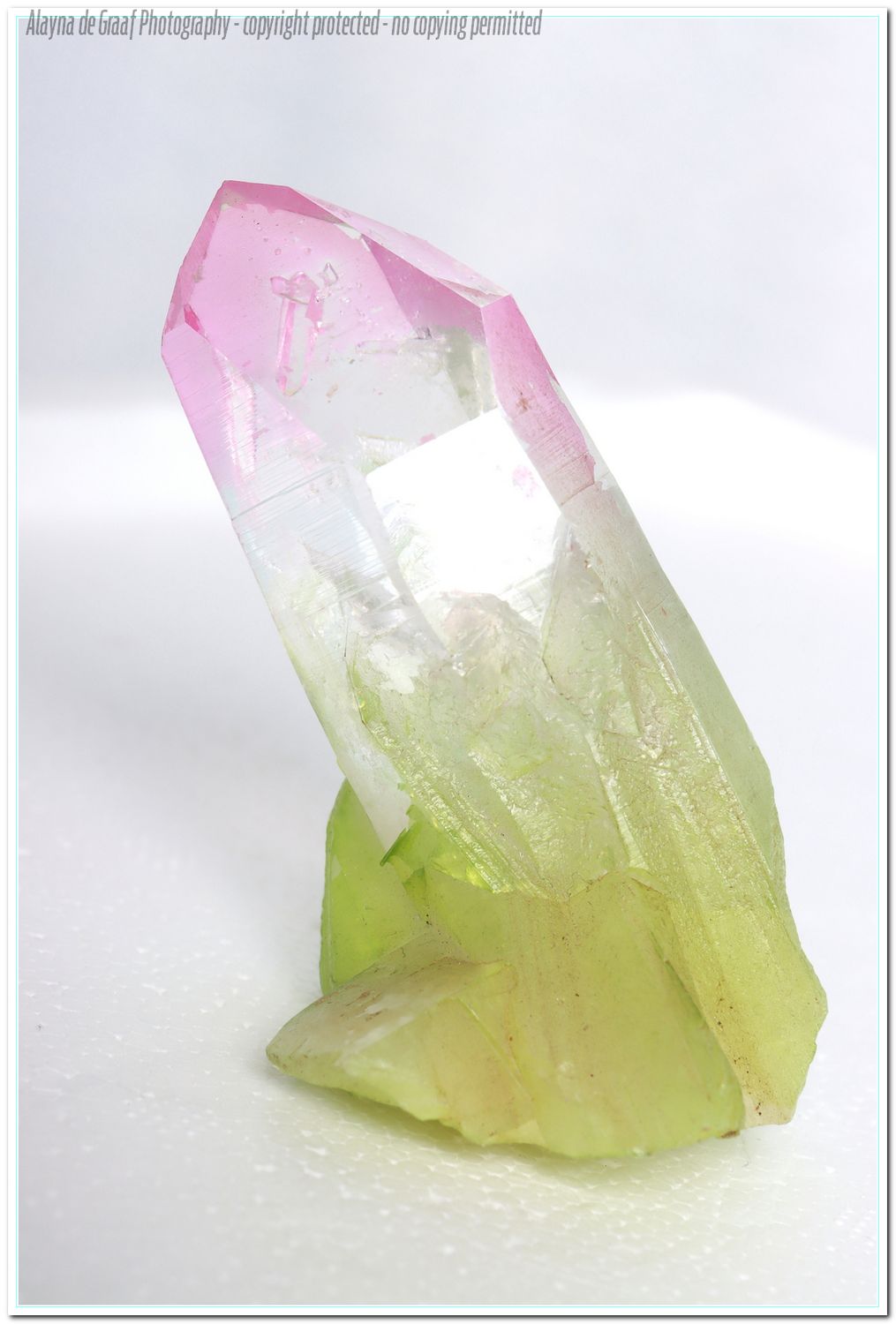 Clear Quartz (heat treated to watermelon colour)