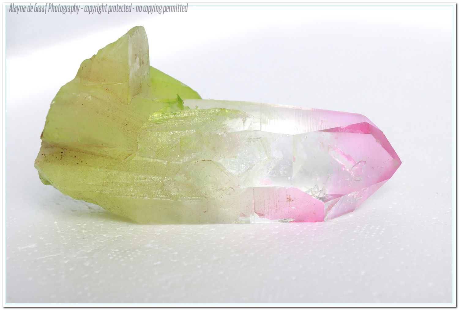 Clear Quartz (heat treated to watermelon colour)