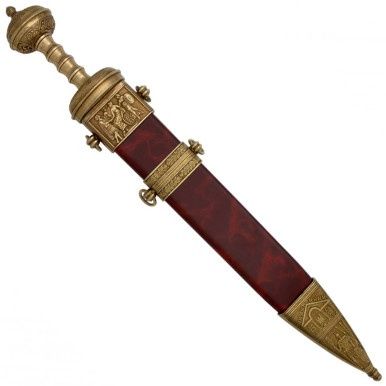 Romeins Zwaard Gladius - 1e Eeuw V.Chr. - 74 cm - Goud/Rood