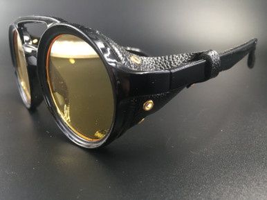 Steampunk Bril Scherlock - Zwart/Geel