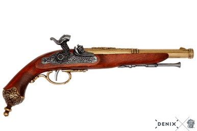 Brescia Percussie Pistool - Italië - 1825 - Goud