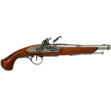 Duel Flintlock Pistol - Grey - XVII