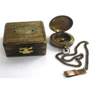 Messing Kompas Met Ketting