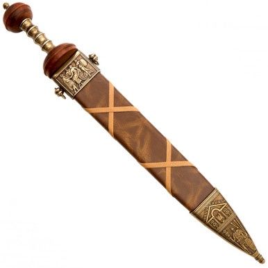 Romeins Zwaard Gladius - 1e Eeuw V.Chr. - 74 cm - Goud/Bruin