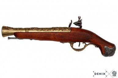 Donderbus Flintlock Pistol - Engeland - 18e Eeuw - Goud