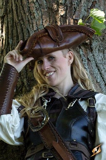 Tricorne Piratenhoed - Bruin